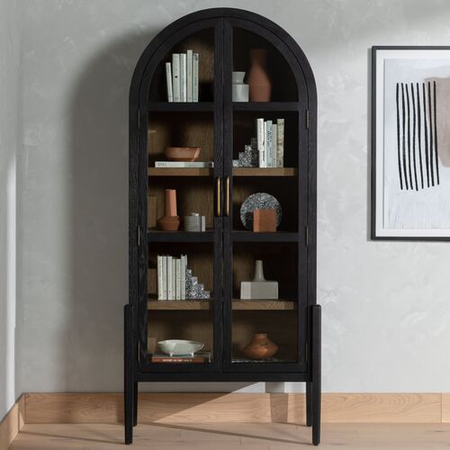 Hattie Arched Cabinet, Drifted Black 6 Hattie Arched Cabinet, Drifted Black