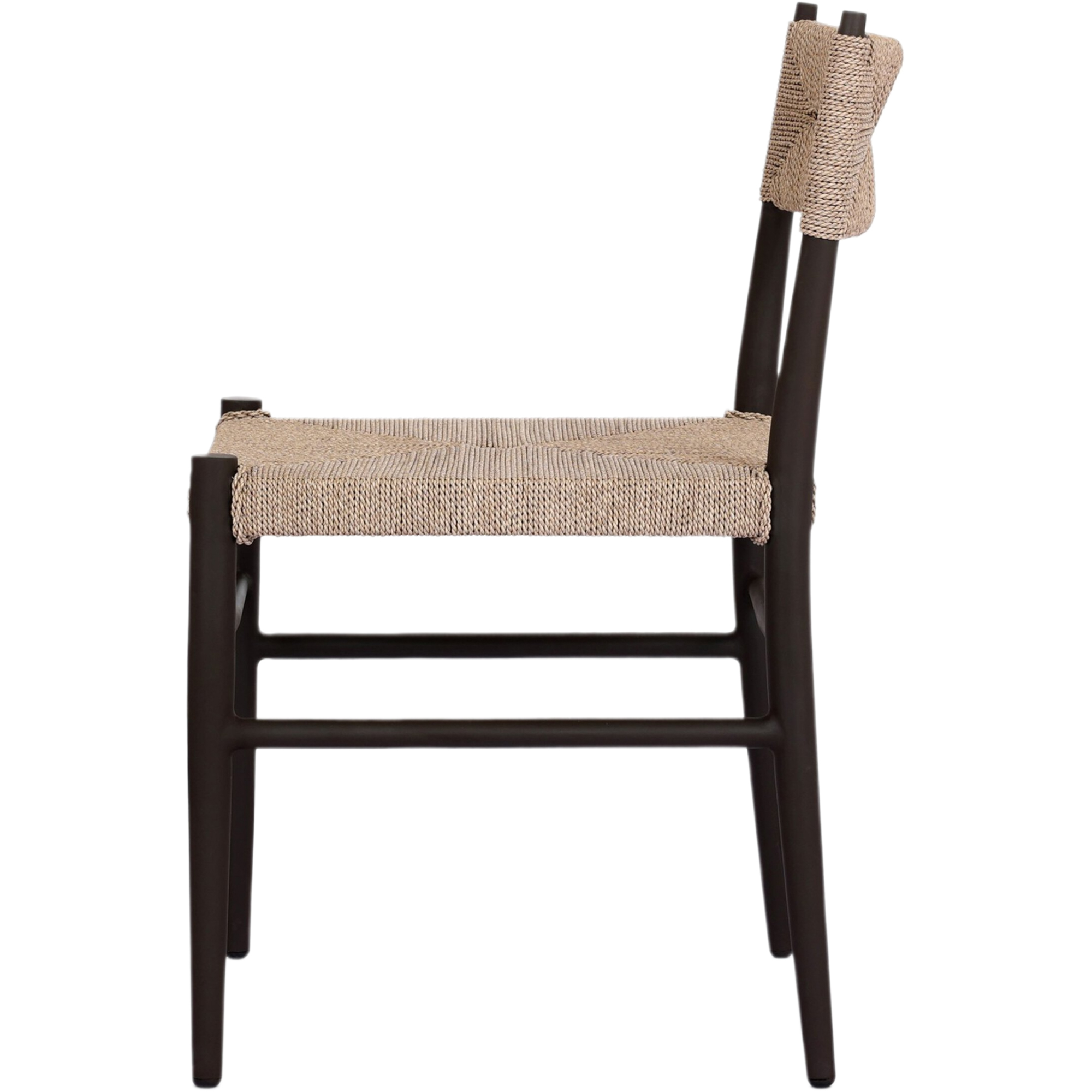 Mabel Outdoor Wicker/Iron Dining Chair, Textured Dune 4 Mabel Outdoor Wicker/Iron Dining Chair, Textured Dune