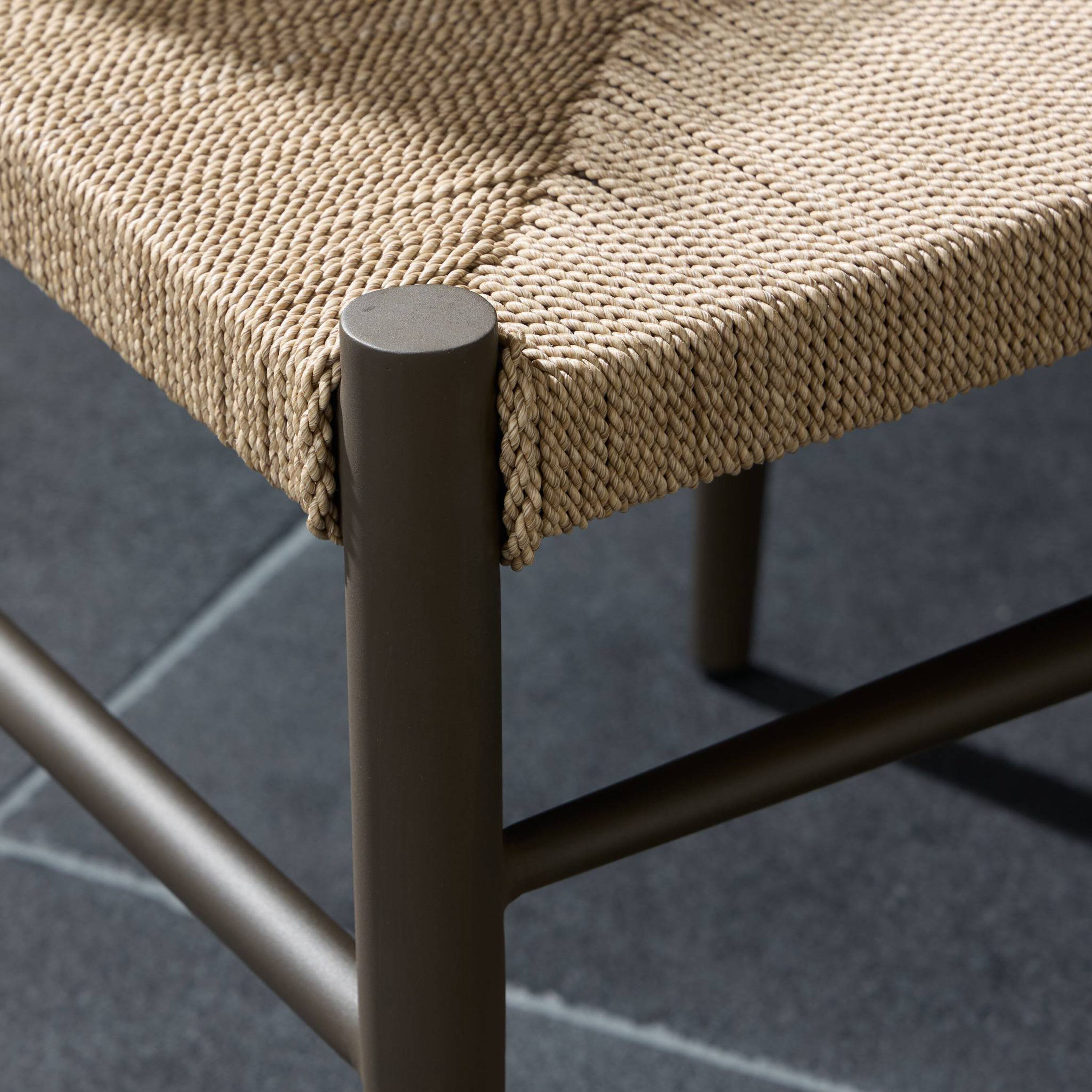 Mabel Outdoor Wicker/Iron Dining Chair, Textured Dune 6 Mabel Outdoor Wicker/Iron Dining Chair, Textured Dune