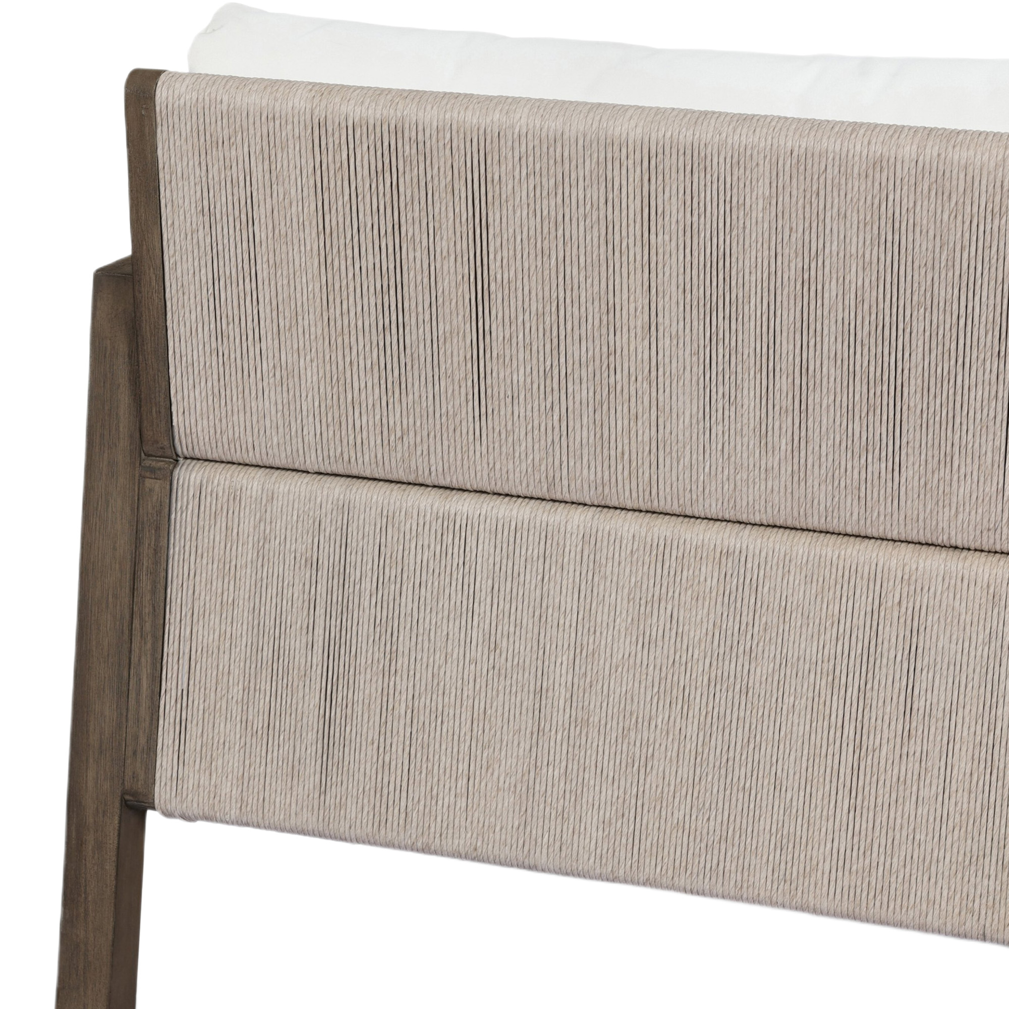 Lyraen Outdoor Woven-Back Teak Chair, Arashi Salt 10 Lyraen Outdoor Woven-Back Teak Chair, Arashi Salt