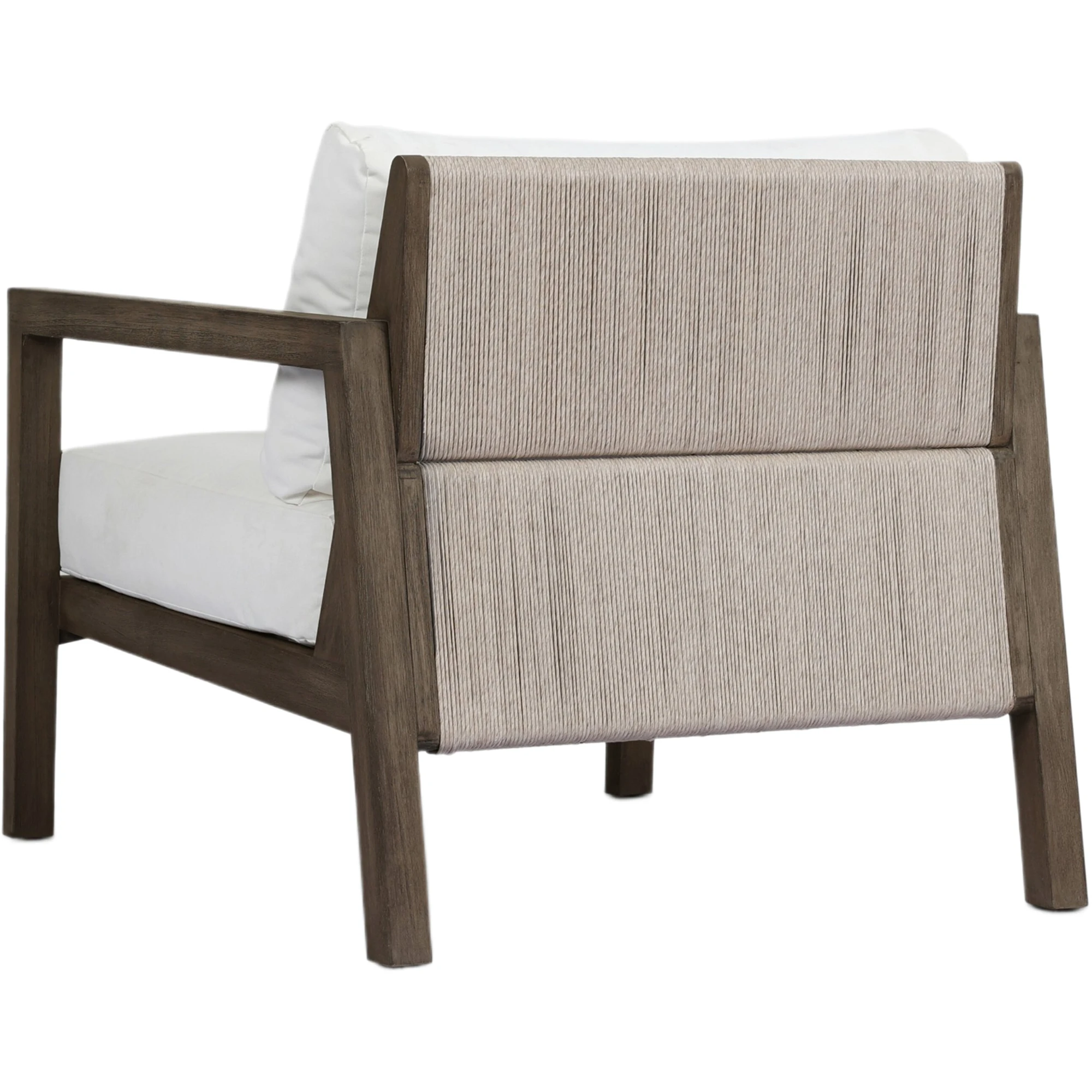 Lyraen Outdoor Woven-Back Teak Chair, Arashi Salt 9 Lyraen Outdoor Woven-Back Teak Chair, Arashi Salt