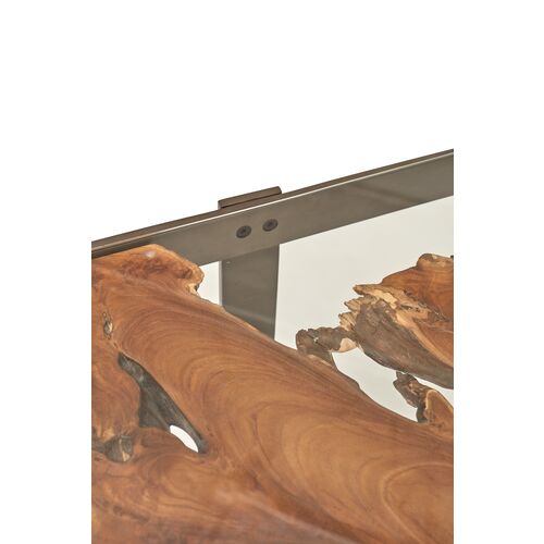 Candess Side Table, Teak/Gray 4 Candess Side Table, Teak/Gray
