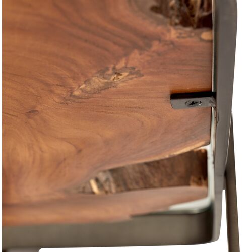 Candess Side Table, Teak/Gray 6 Candess Side Table, Teak/Gray