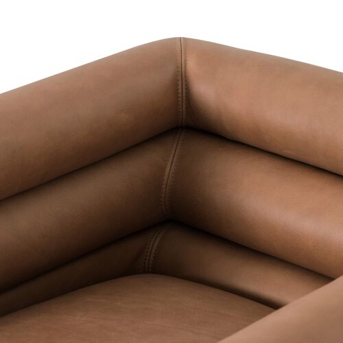 Ollie Leather Swivel Chair, Palermo Cognac 10 Ollie Leather Swivel Chair, Palermo Cognac
