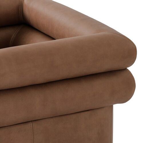 Ollie Leather Swivel Chair, Palermo Cognac 3 Ollie Leather Swivel Chair, Palermo Cognac