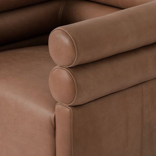 Ollie Leather Swivel Chair, Palermo Cognac 8 Ollie Leather Swivel Chair, Palermo Cognac