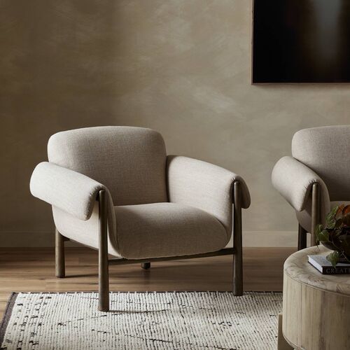 Kellan Linen Chair, Alcala Taupe 2 Kellan Linen Chair, Alcala Taupe