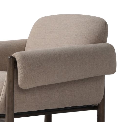 Kellan Linen Chair, Alcala Taupe 3 Kellan Linen Chair, Alcala Taupe