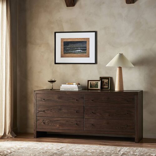 Hank 6-Drawer Dresser, Umber Oak 2 Hank 6-Drawer Dresser, Umber Oak