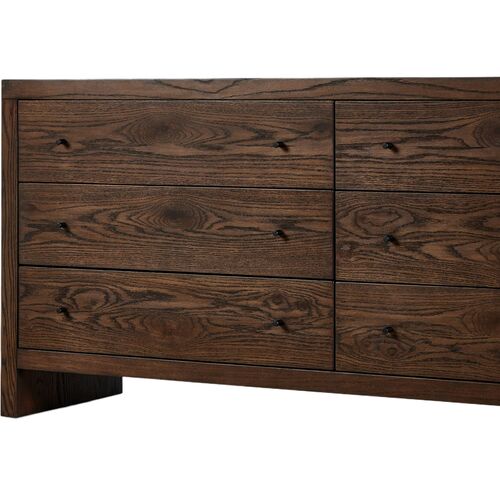 Hank 6-Drawer Dresser, Umber Oak 3 Hank 6-Drawer Dresser, Umber Oak