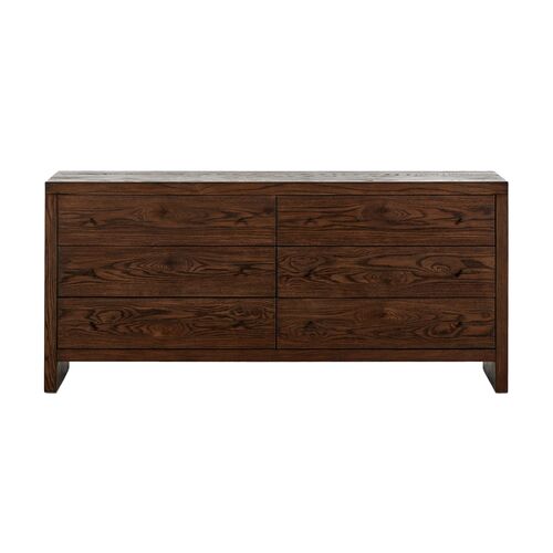 Hank 6-Drawer Dresser, Umber Oak 4 Hank 6-Drawer Dresser, Umber Oak