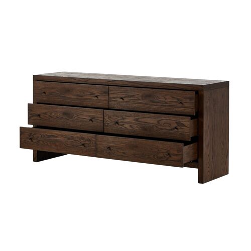 Hank 6-Drawer Dresser, Umber Oak 5 Hank 6-Drawer Dresser, Umber Oak