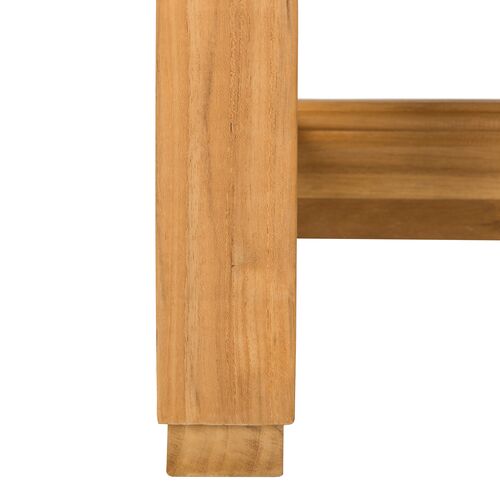 Finnian Outdoor End Table, Natural Teak 5 Finnian Outdoor End Table, Natural Teak