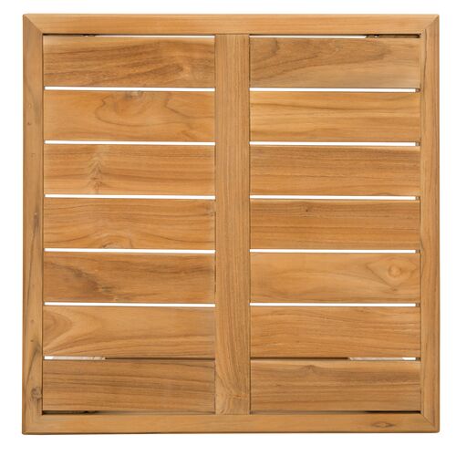 Finnian Outdoor End Table, Natural Teak 6 Finnian Outdoor End Table, Natural Teak