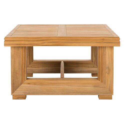 Finnian Outdoor End Table, Natural Teak 7 Finnian Outdoor End Table, Natural Teak