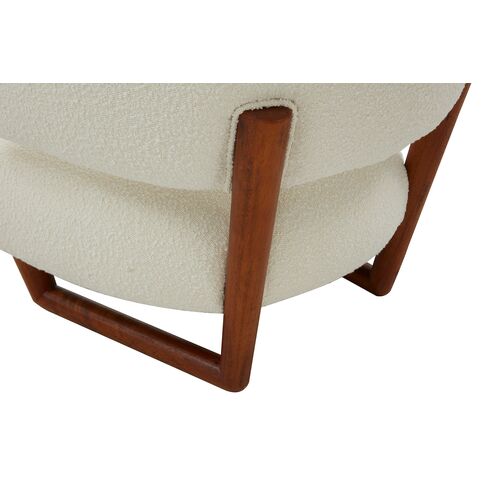 Alea Boucle Accent Chair, Ivory/Brown 4 Alea Boucle Accent Chair, Ivory/Brown