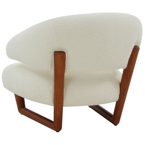 Alea Boucle Accent Chair, Ivory/Brown 5 Alea Boucle Accent Chair, Ivory/Brown