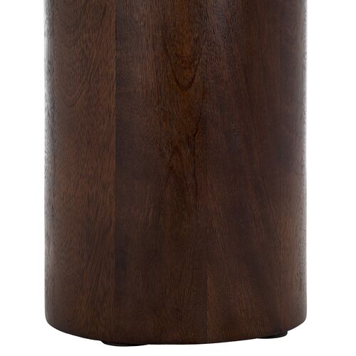 Emberly Accent Table, Dark Brown/Travertine 4 Emberly Accent Table, Dark Brown/Travertine
