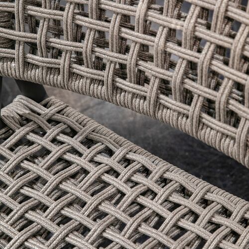 Arelith Outdoor Aluminum/Rope Armless Dining Chair, Graphite 3 Arelith Outdoor Aluminum/Rope Armless Dining Chair, Graphite