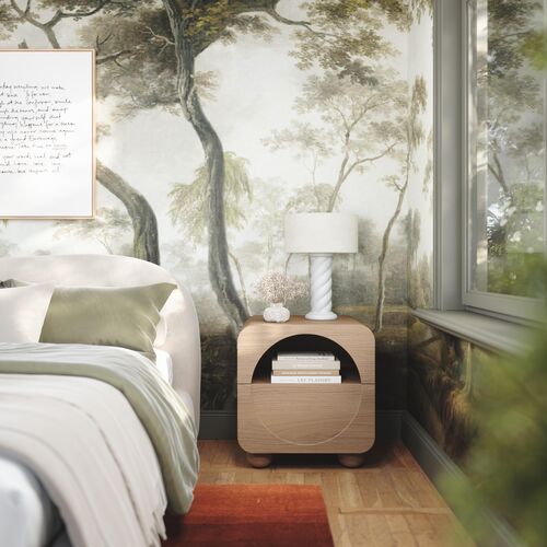 Lunar Rise 1-Drawer Nightstand, Natural Ash 2 Lunar Rise 1-Drawer Nightstand, Natural Ash