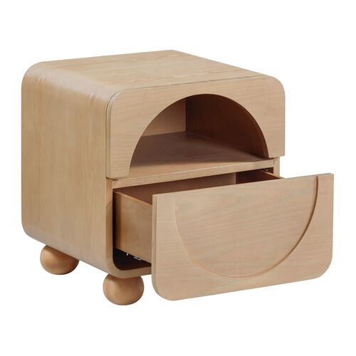 Lunar Rise 1-Drawer Nightstand, Natural Ash 3 Lunar Rise 1-Drawer Nightstand, Natural Ash