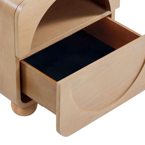 Lunar Rise 1-Drawer Nightstand, Natural Ash 5 Lunar Rise 1-Drawer Nightstand, Natural Ash