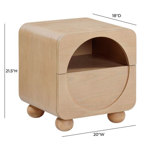Lunar Rise 1-Drawer Nightstand, Natural Ash 6 Lunar Rise 1-Drawer Nightstand, Natural Ash
