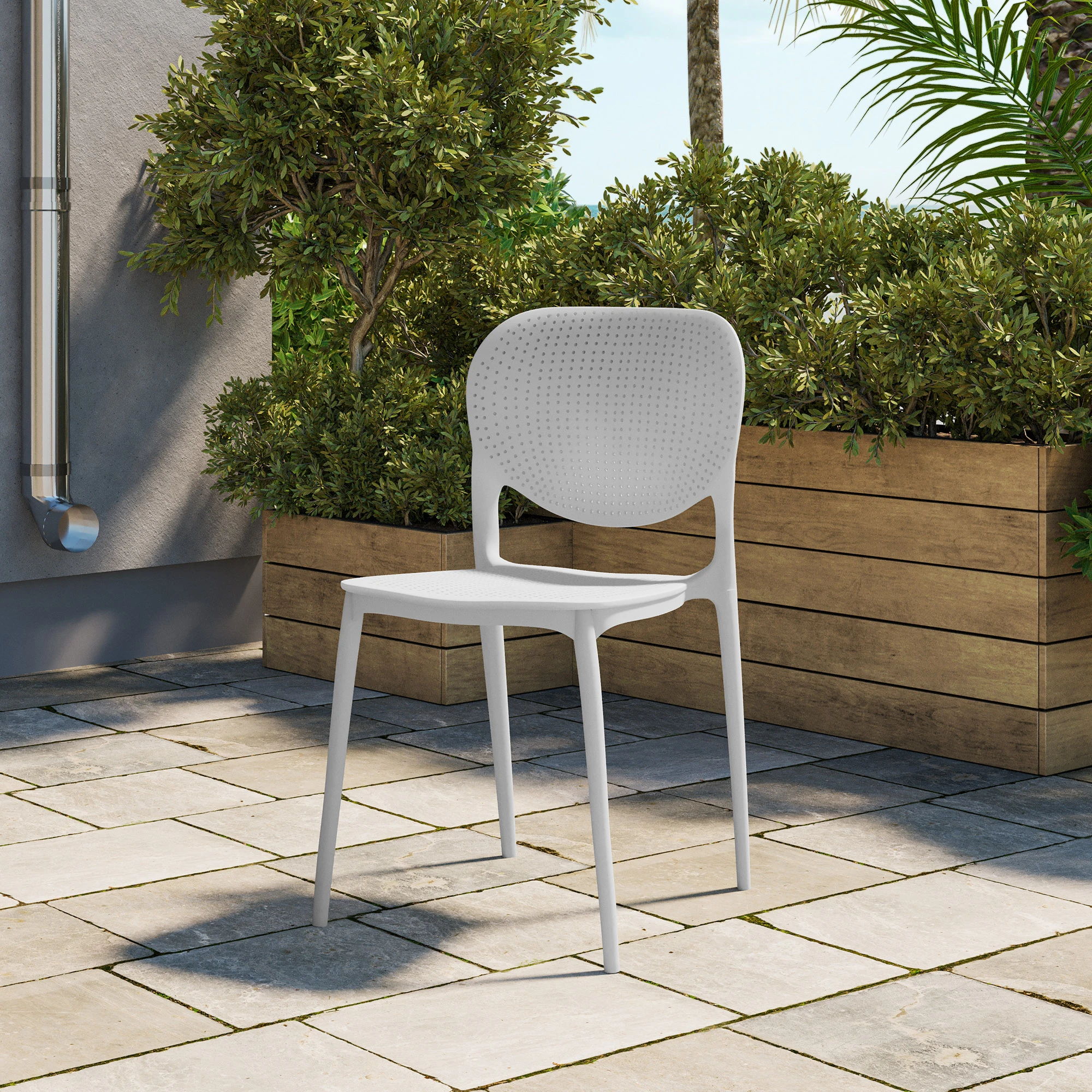 Astor 9-Pc Outdoor Aluminum Dining Set, White 4 Astor 9-Pc Outdoor Aluminum Dining Set, White