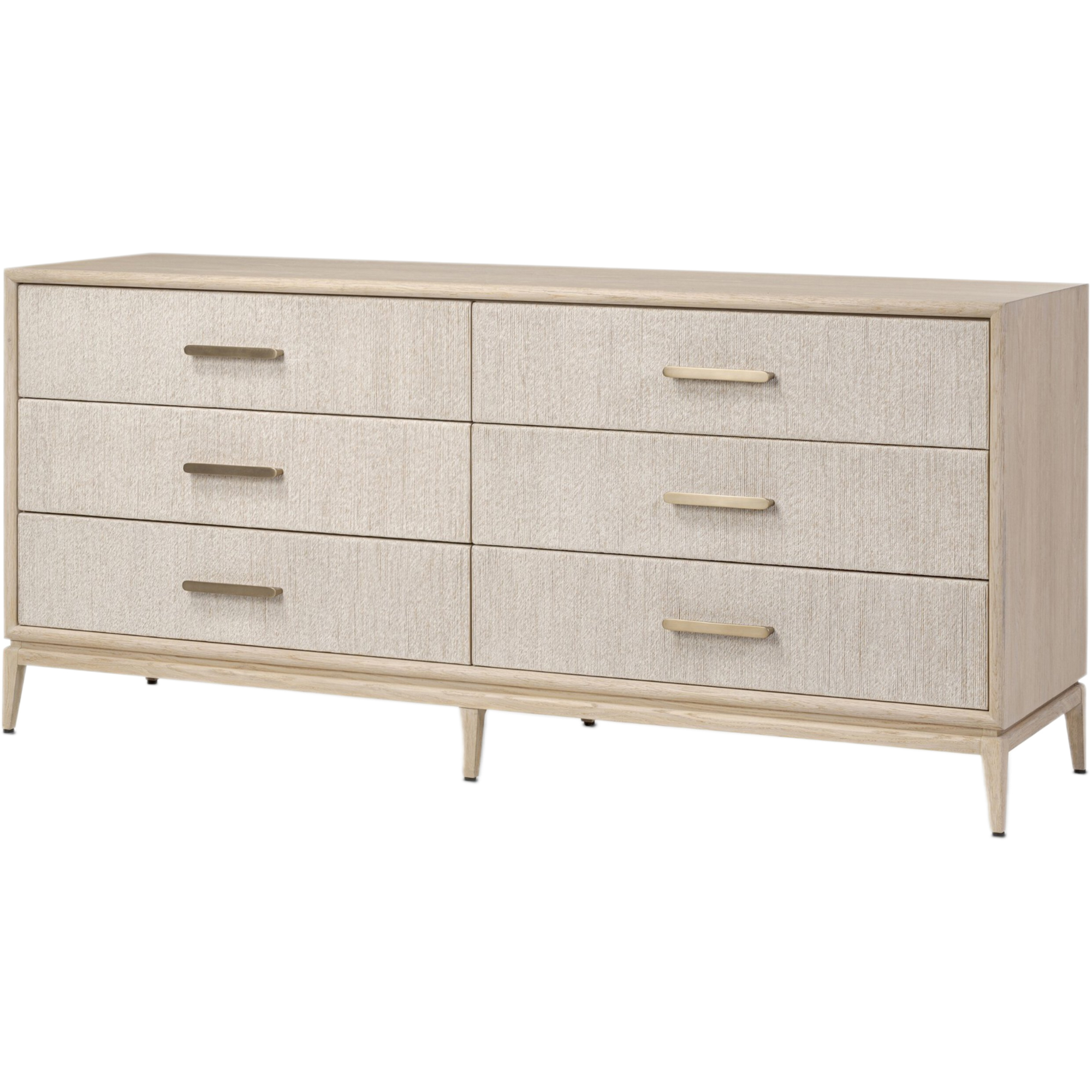 Tiv 6-Drawer Woven Paper Cord Dresser