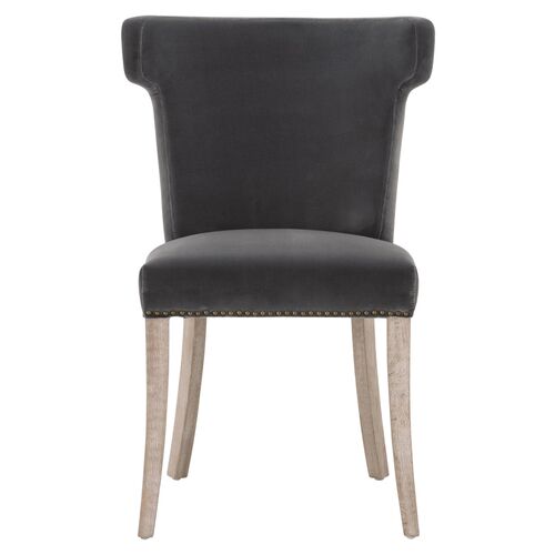 Callie Dining Chair, Dark Dove Velvet 2 Callie Dining Chair, Dark Dove Velvet