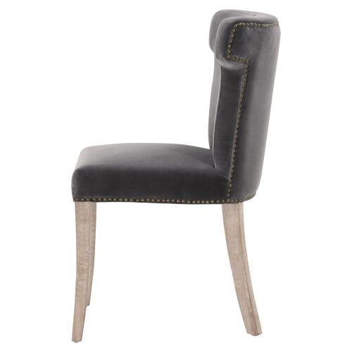 Callie Dining Chair, Dark Dove Velvet 3 Callie Dining Chair, Dark Dove Velvet