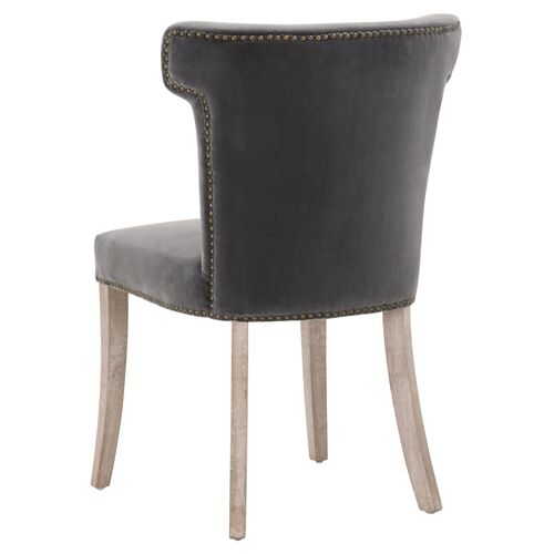 Callie Dining Chair, Dark Dove Velvet 4 Callie Dining Chair, Dark Dove Velvet