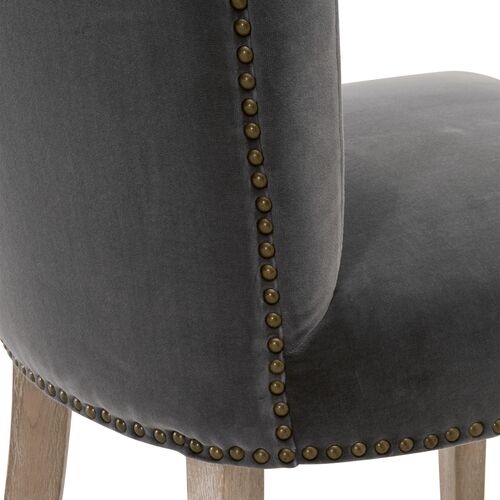 Callie Dining Chair, Dark Dove Velvet 6 Callie Dining Chair, Dark Dove Velvet