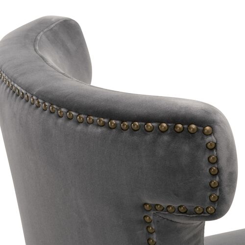 Callie Dining Chair, Dark Dove Velvet 7 Callie Dining Chair, Dark Dove Velvet