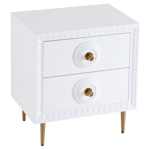 Ailey Lacquer Side Table, White 3 Ailey Lacquer Side Table, White
