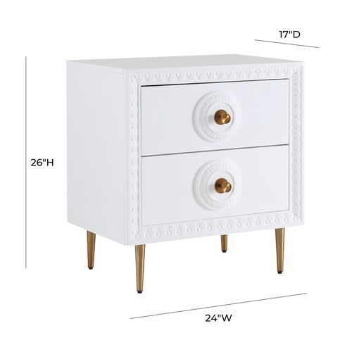Ailey Lacquer Side Table, White 8 Ailey Lacquer Side Table, White
