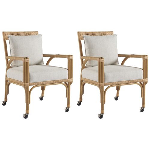 S/2 Sarasota Side Chairs, Natural 1 S/2 Sarasota Side Chairs, Natural