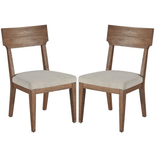S/2 Summit Grove Mesa Wood Back Side Chairs 1 S/2 Summit Grove Mesa Wood Back Side Chairs