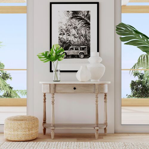 Liam 40" Marble Top 1-Drawer Console Table 2 Liam 40" Marble Top 1-Drawer Console Table