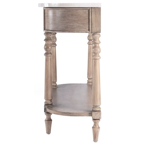 Liam 40" Marble Top 1-Drawer Console Table 5 Liam 40" Marble Top 1-Drawer Console Table