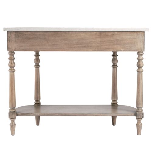Liam 40" Marble Top 1-Drawer Console Table 7 Liam 40" Marble Top 1-Drawer Console Table